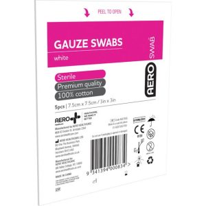 Gauze Swab 5 Pcs White 7.5cm x 7.5cm