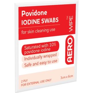 Povidone Iodine Swabs 60 x 33mm