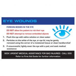 Eye Wound Treatment Card