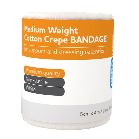Medium Cotton Crepe Bandage 5cm x 4m - Essential Minutes First Aid
