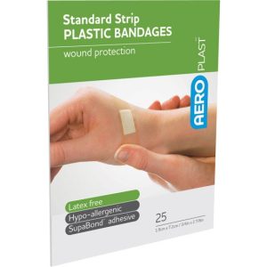 AEROPLAST PLASTIC BANDAGES Standard Strip 25 Pkt