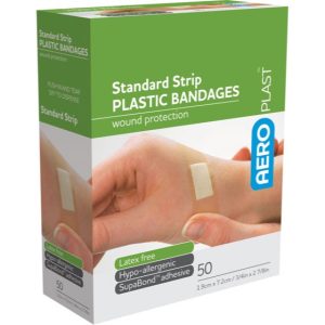 AEROPLAST PLASTIC BANDAGES Standard Strip 50 Pkt